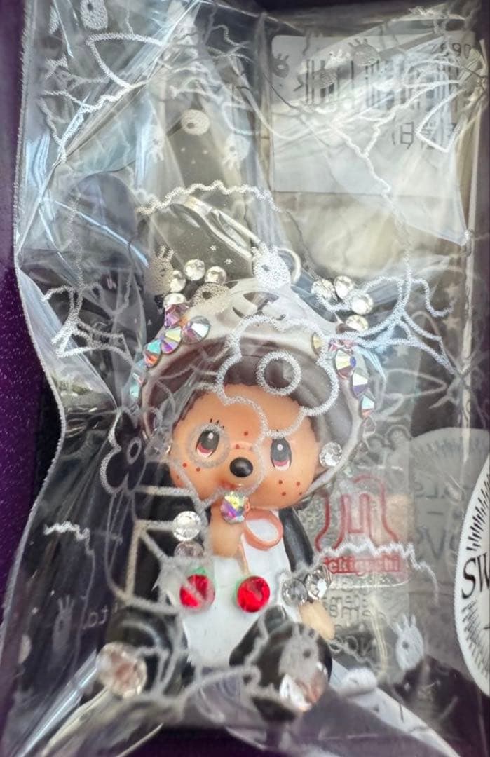 モンチッチ　パンダ　チャーム　スワロフスキークリスタル　ネックレスチャーム