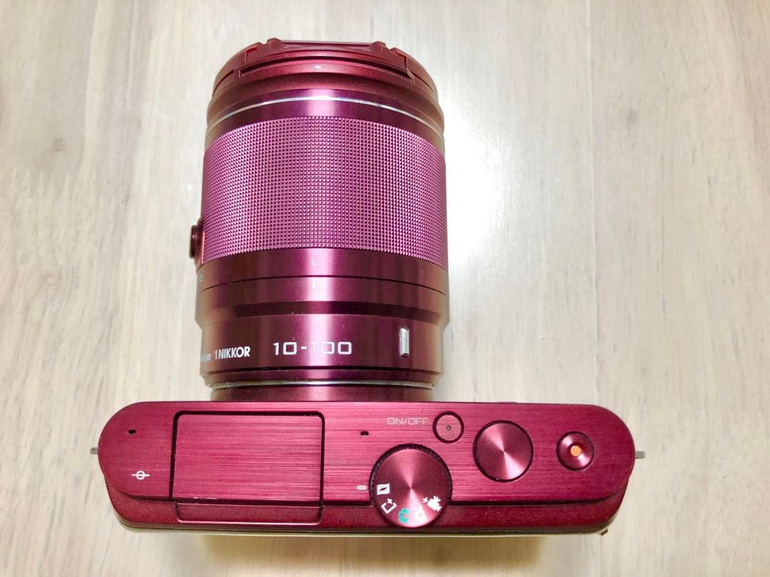 ニコン Nikon J3 10倍ズームレンズセット RED 保護レンズ付き