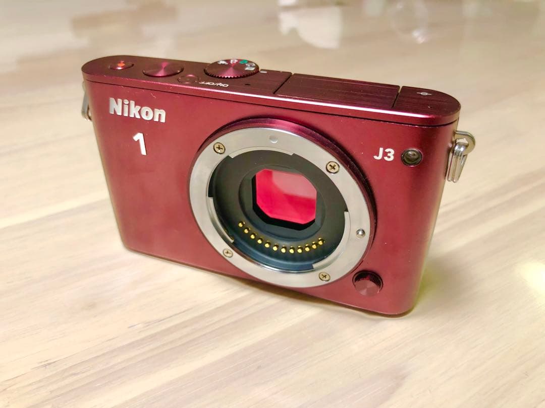 ニコン Nikon J3 10倍ズームレンズセット RED 保護レンズ付き