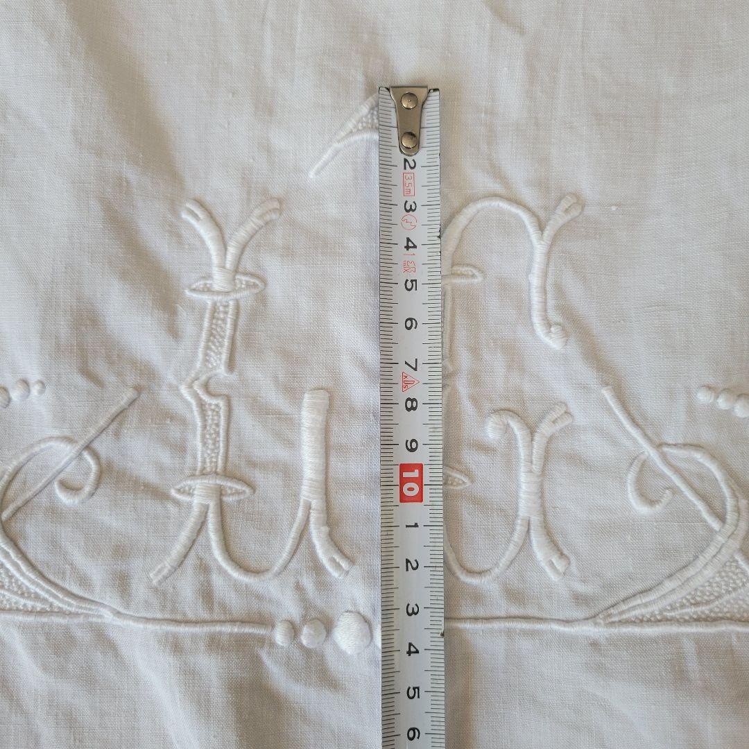 フランス　アンティーク　シーツ　リネン　カットワーク