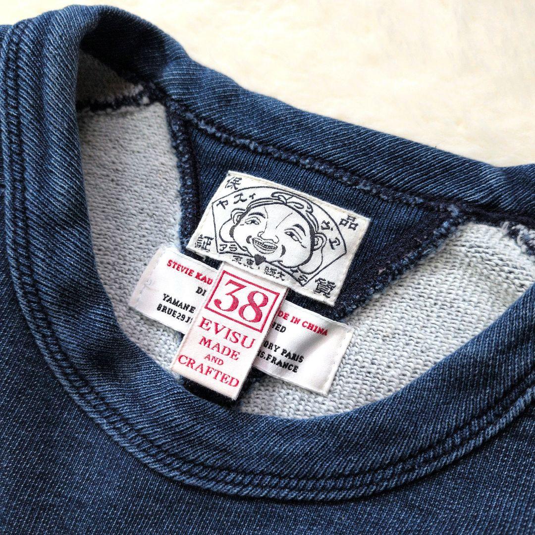 【極美品】EVISU エヴィス インディゴスウェット 鳥居 38 M