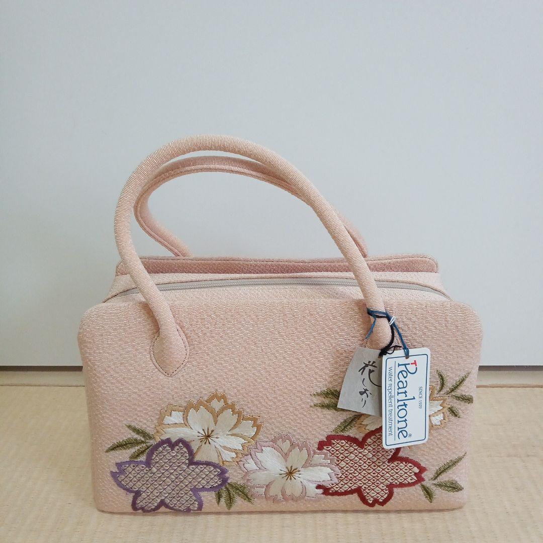 和装ブランド 大原商店謹製「花しおり」 刺繍 バッグ