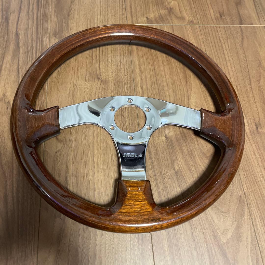 【当時物】イタルボランテIMOLAウッドステアリングおまけ付き