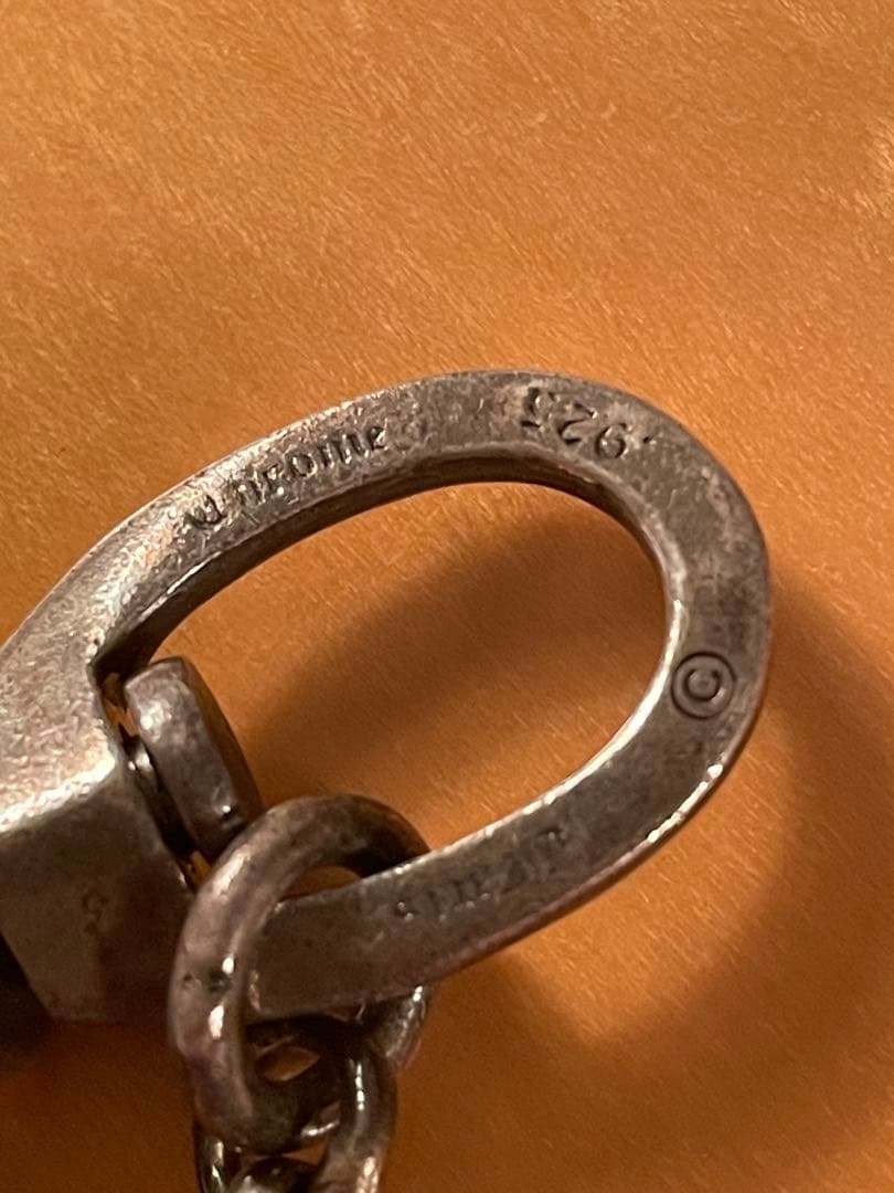 肉 シルバーウォレットチェーン120.5g 45センチ