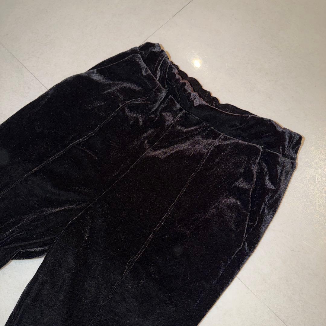 melt the lady ベルベット フレアパンツ 黒