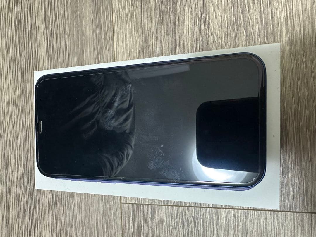 Apple iPhone 12 ブルー 本体 背面割れ