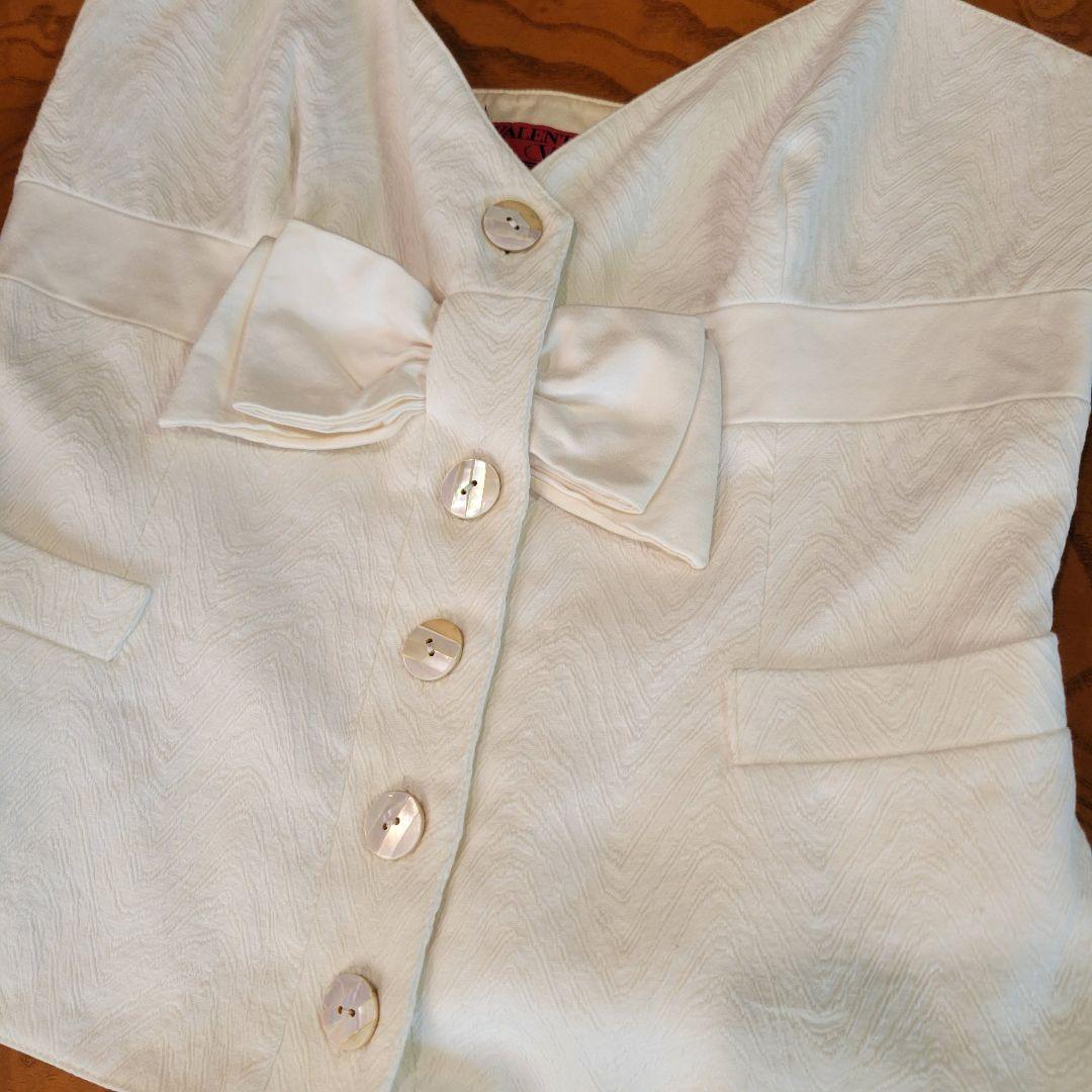 VALENTINO NIGFT ホワイト リボン ビスチェ