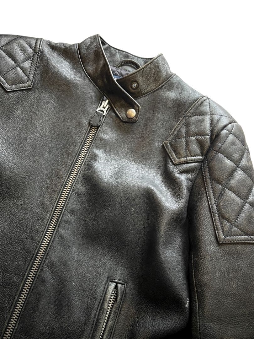 Ralph Lauren レザージャケット　レディース 11号 ライダース　牛革