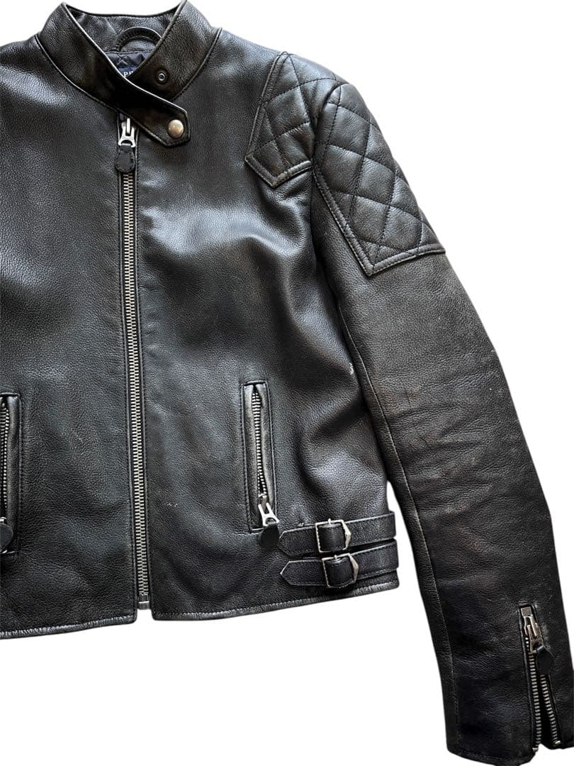 Ralph Lauren レザージャケット　レディース 11号 ライダース　牛革