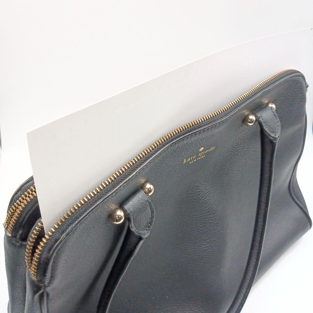 ケイトスペード　ビジネスバッグ　トップバッグ　ハンドバッグ　A4収納可　黒レザー