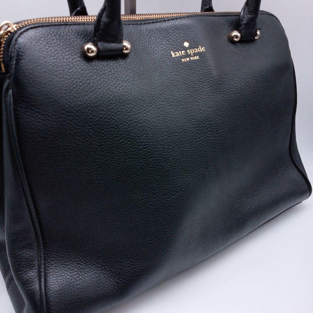 ケイトスペード　ビジネスバッグ　トップバッグ　ハンドバッグ　A4収納可　黒レザー