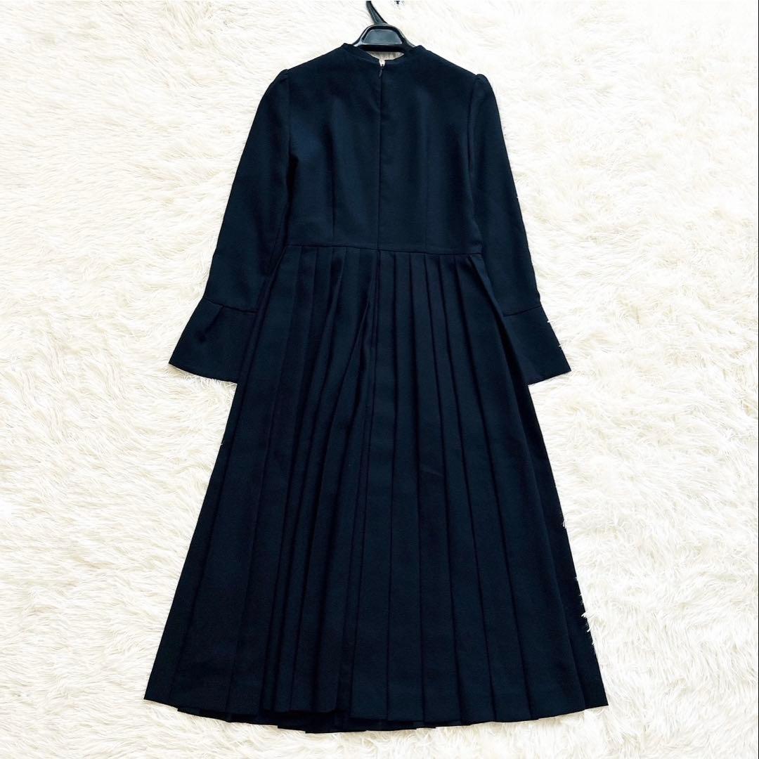 【mana♥︎】セルフォード　ロングワンピース　ボウタイプリーツワンピース