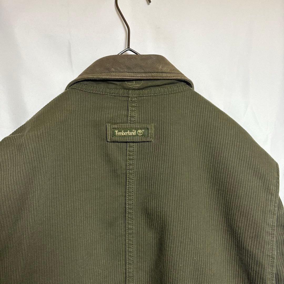 値下げ「希少」ティンバー ハンティングジャケット　襟レザー　90s 古着