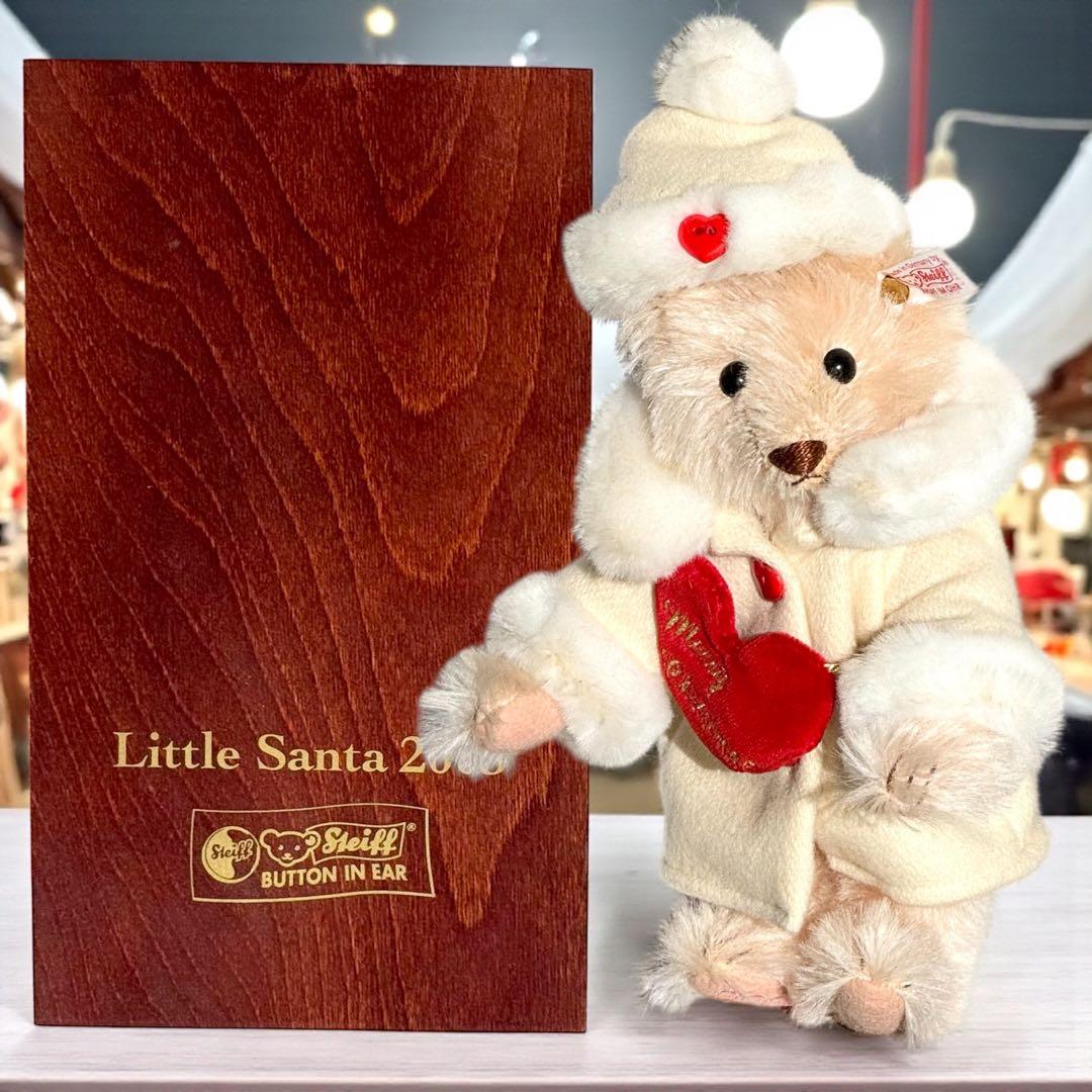 シュタイフ Steiff テディベア リトル サンタ ピンク 木箱 証明書 完品