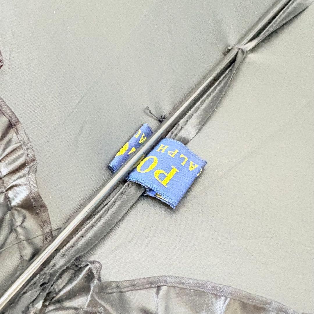 美品　ポロラルフローレン　晴雨兼用UV傘　フリル　ブラック　小傘