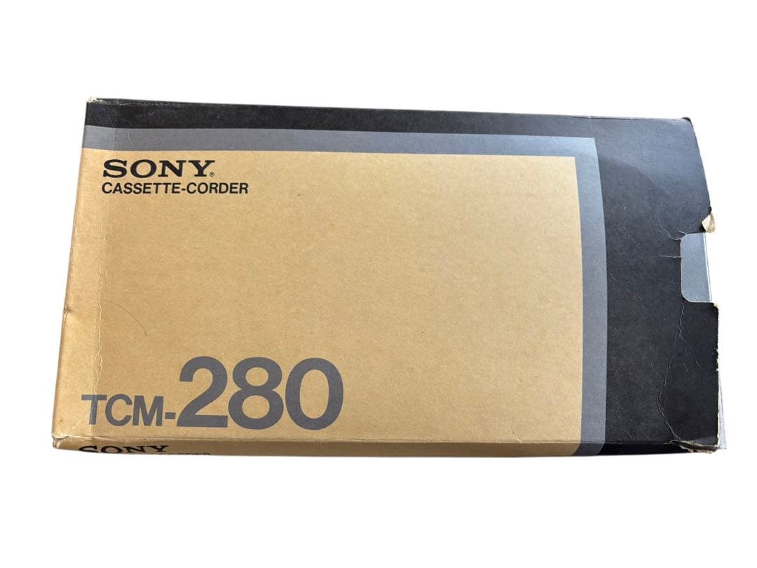 SONY カセットコーダー TCM-280 レザーケース　昭和レトロ 動作未確認