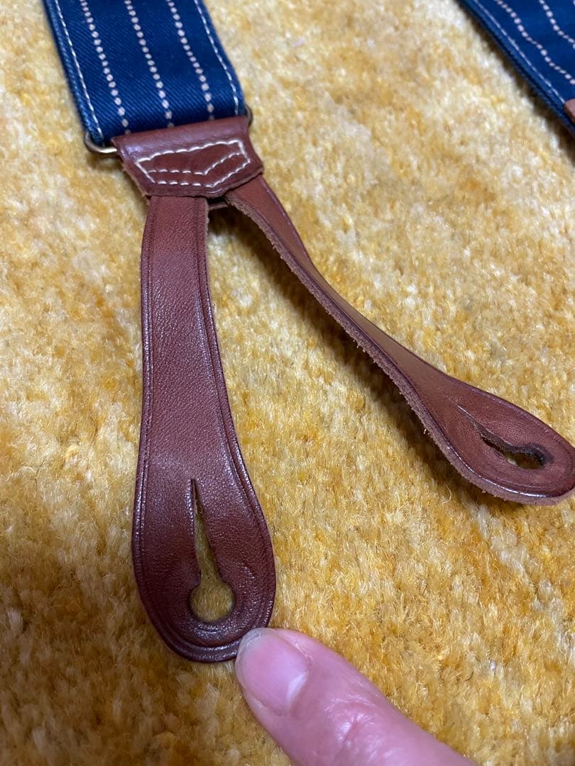 RRL & CO ストライプデニムサスペンダー