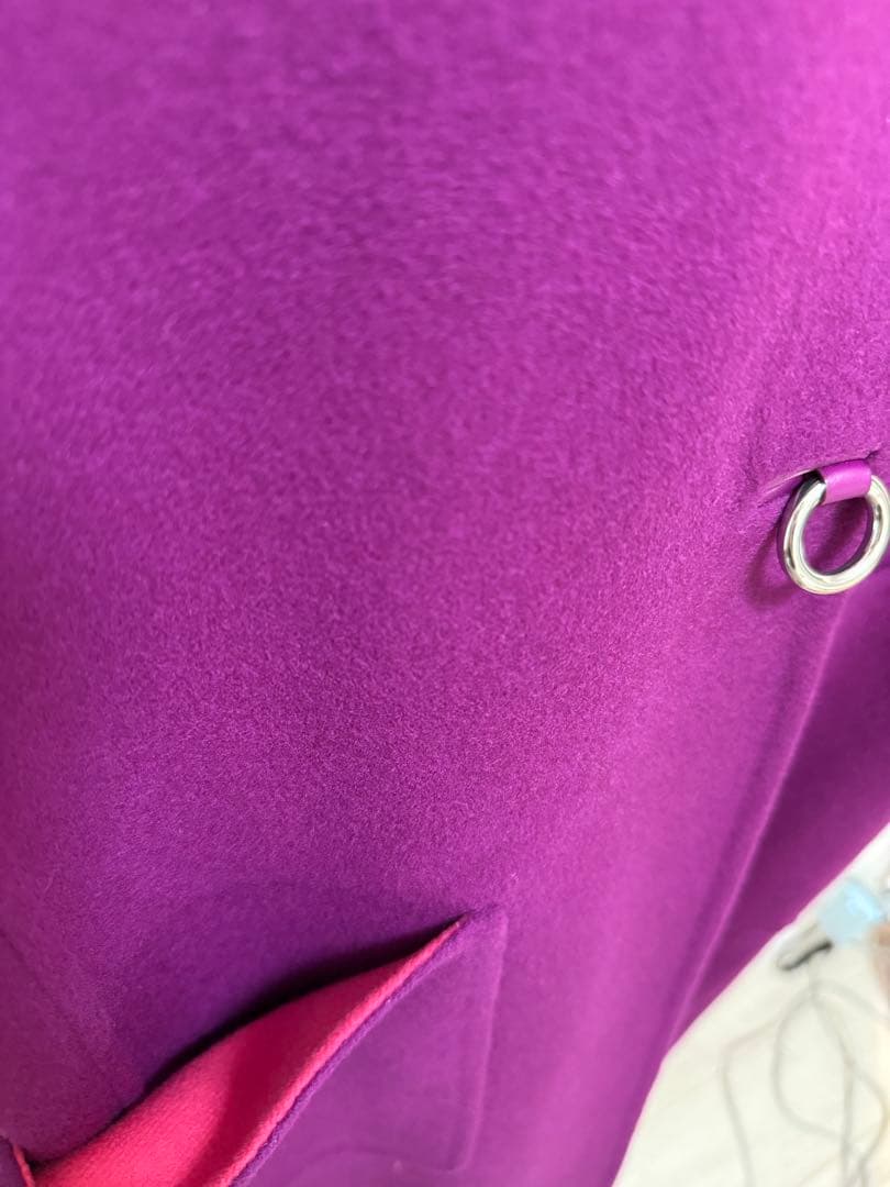 レア✨️HERMES カシミヤ ダブルフェイス ロング ジレ コート 36