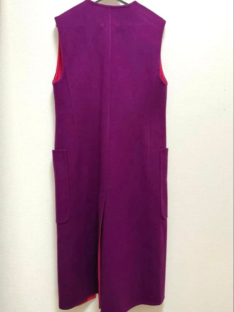 レア✨️HERMES カシミヤ ダブルフェイス ロング ジレ コート 36