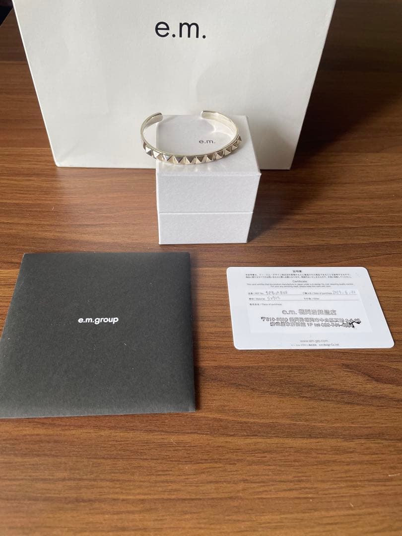 aiko着 e.m. イーエム シルバー スタッズ バングル