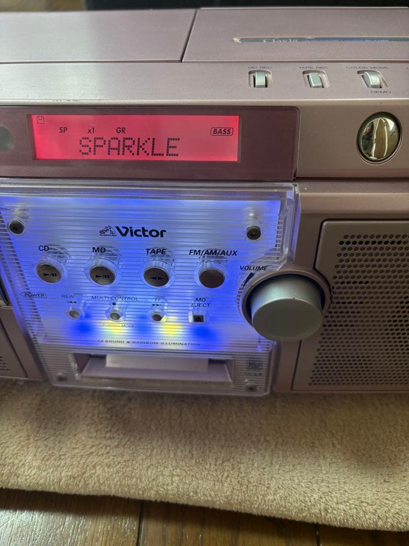 Victor MD/CD/カセットデッキ ピンク