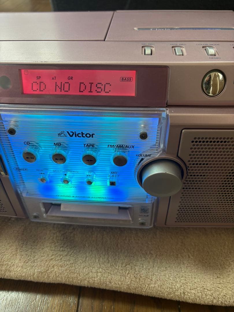 Victor MD/CD/カセットデッキ ピンク