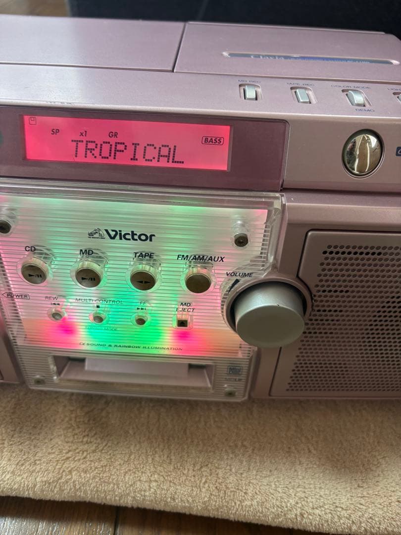 Victor MD/CD/カセットデッキ ピンク