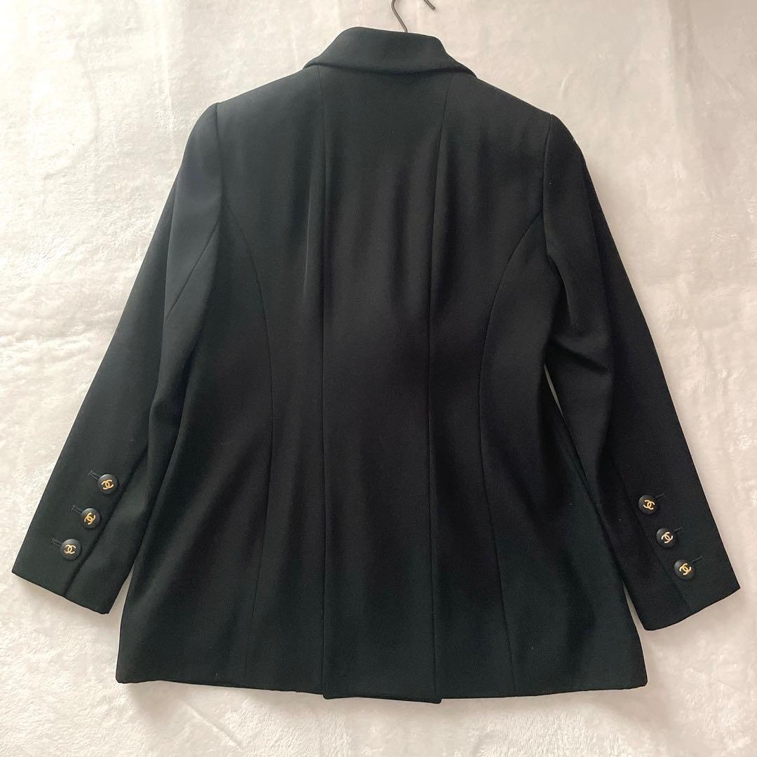 極美品⭐︎CHANEL ブラック ダブル ロゴボタン スカート スーツ ハンガー付
