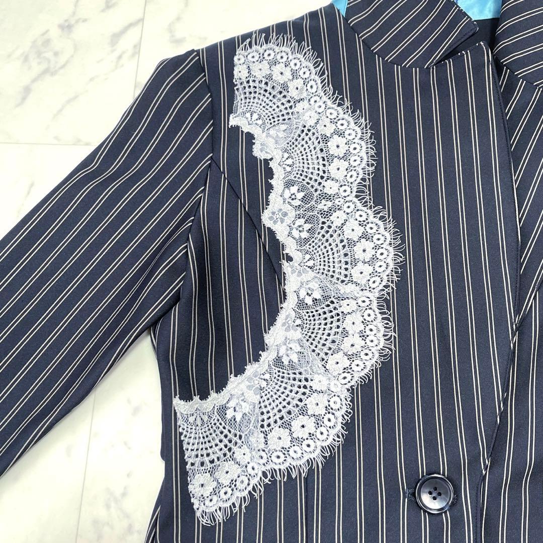 希少✨レジィーナロマンティコ 限定品 スカートスーツ セットアップ レース 濃紺