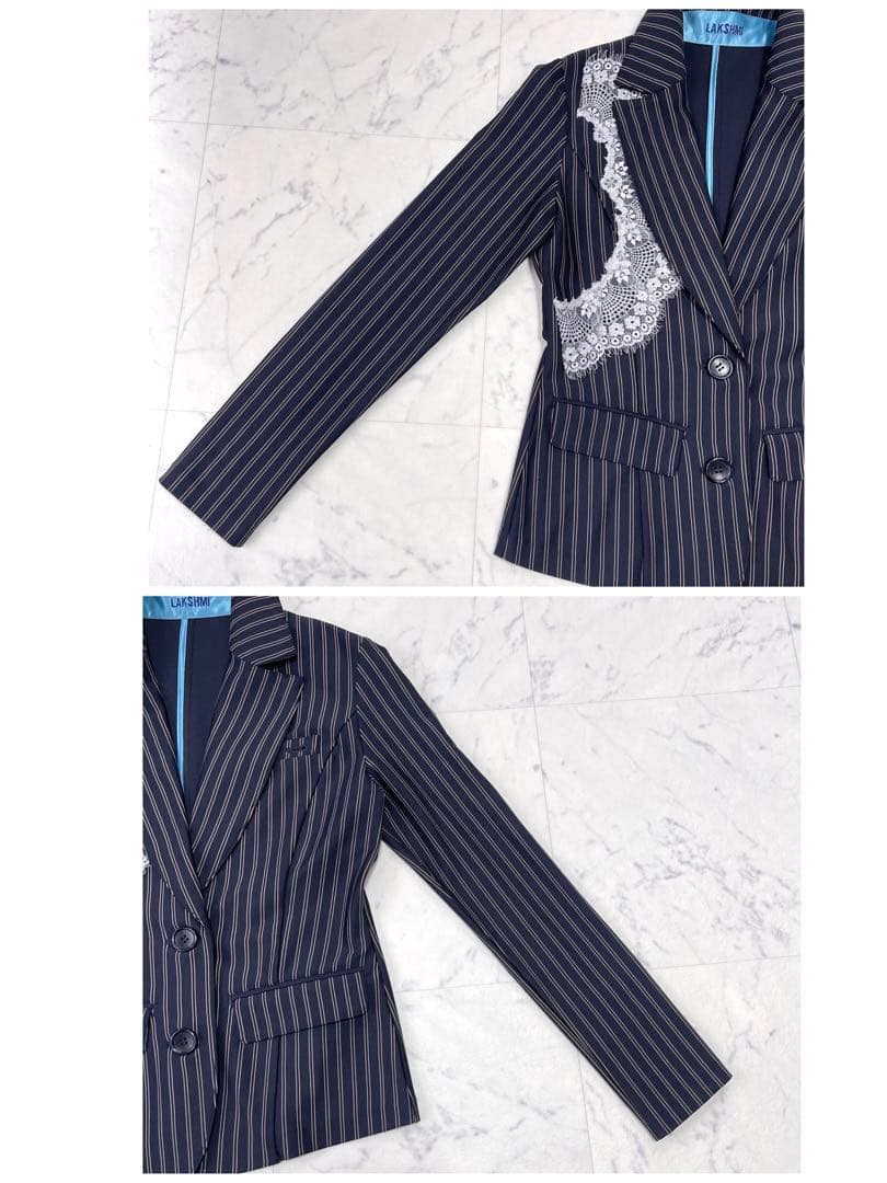 希少✨レジィーナロマンティコ 限定品 スカートスーツ セットアップ レース 濃紺