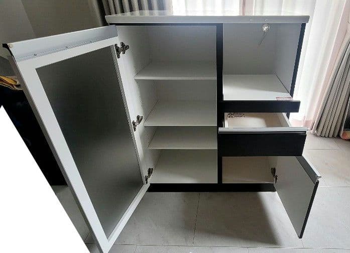 ニトリ　食器棚　キッチンカウンターMRB (レジュームLE 90 DBR）