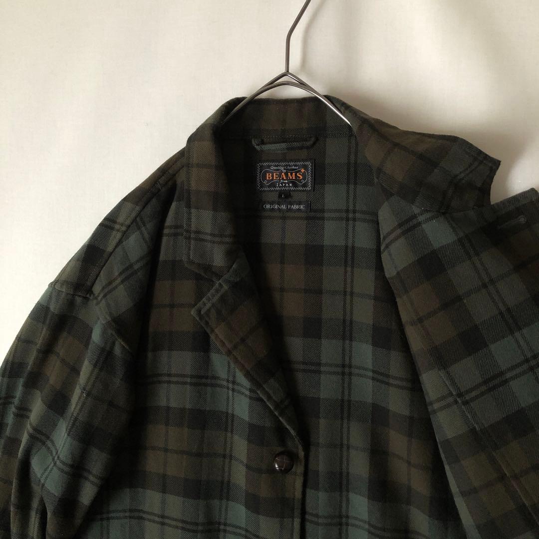 未使用【春物】BEAMS+ ビームスプラス チェック カバーオール ジャケット