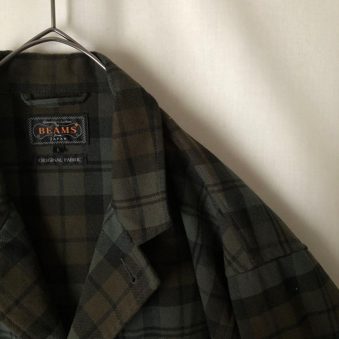 未使用【春物】BEAMS+ ビームスプラス チェック カバーオール ジャケット