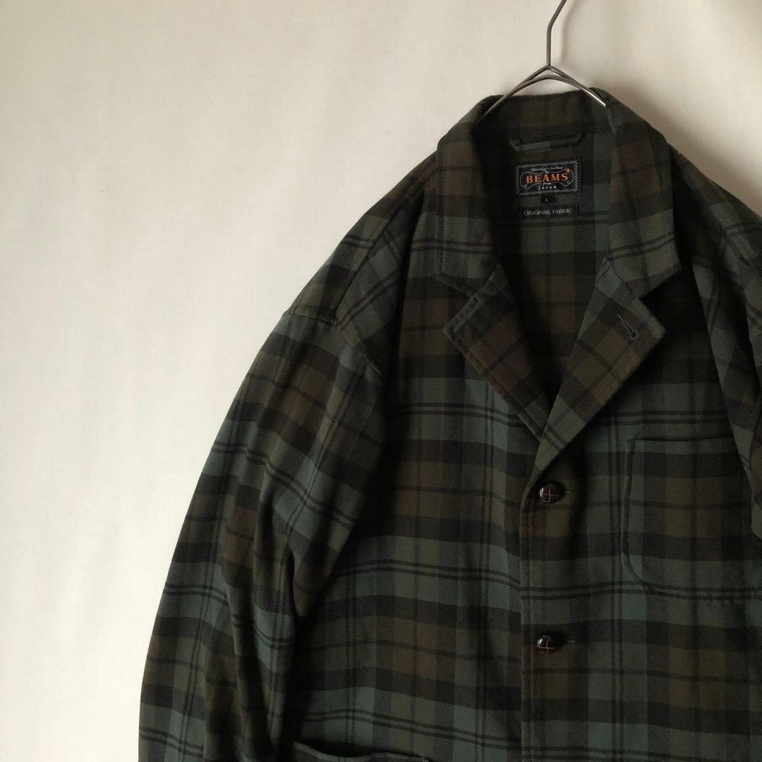 未使用【春物】BEAMS+ ビームスプラス チェック カバーオール ジャケット