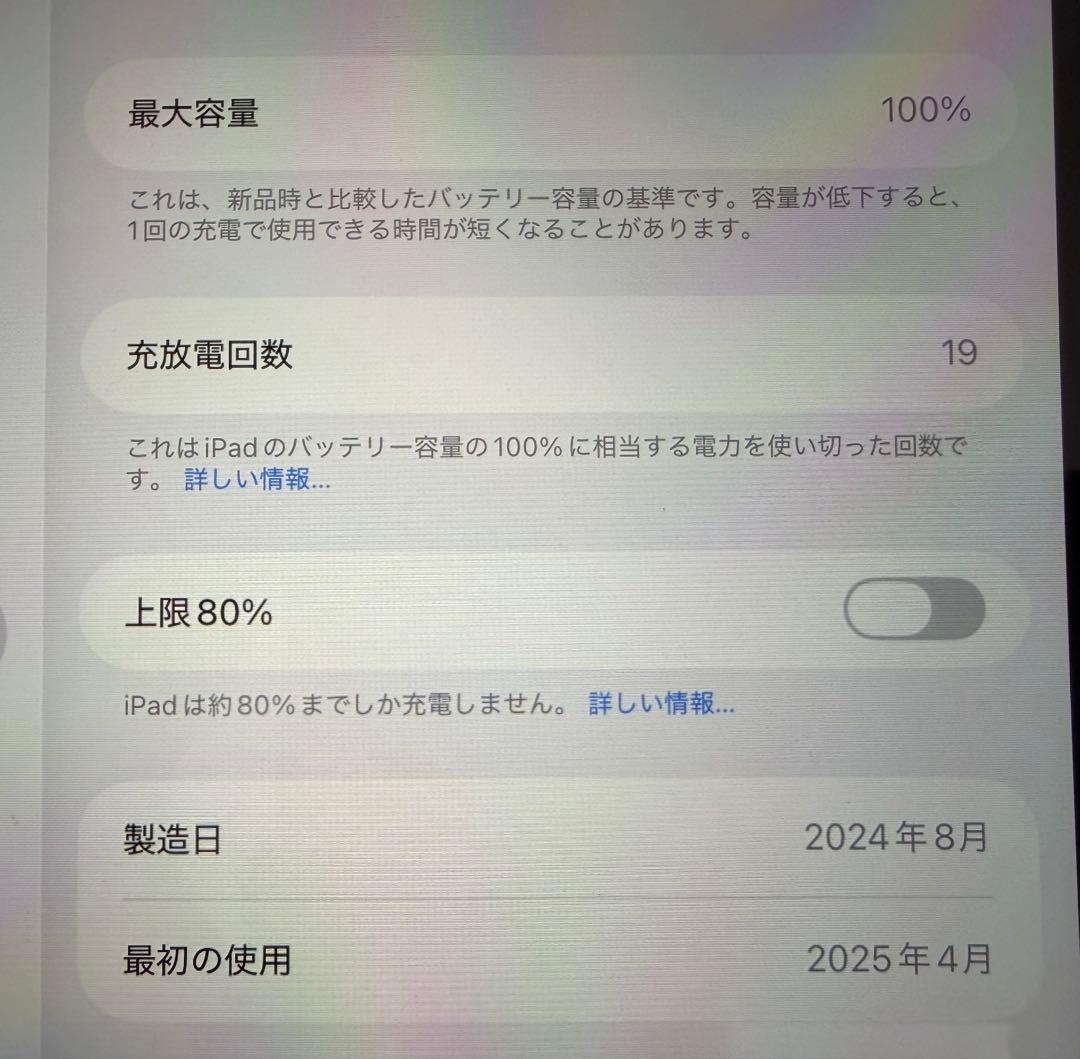 ほぼ未使用 iPad mini第７世代 256GB バッテリー100% おまけ付