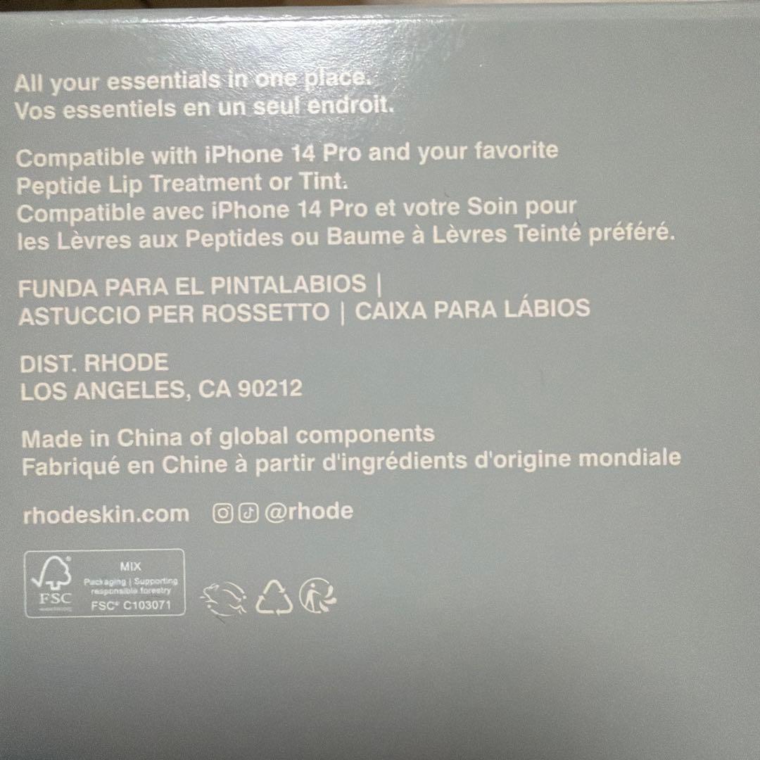 未使用新品！rhode iphone case gray 14pro用