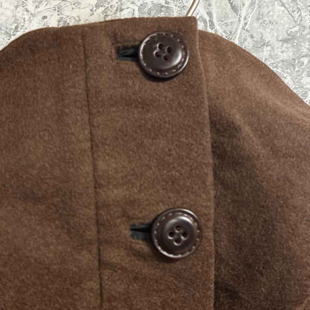 DECOSTER ヤク　ウールコート【9】ダークブラウン　高級　肌触り良い