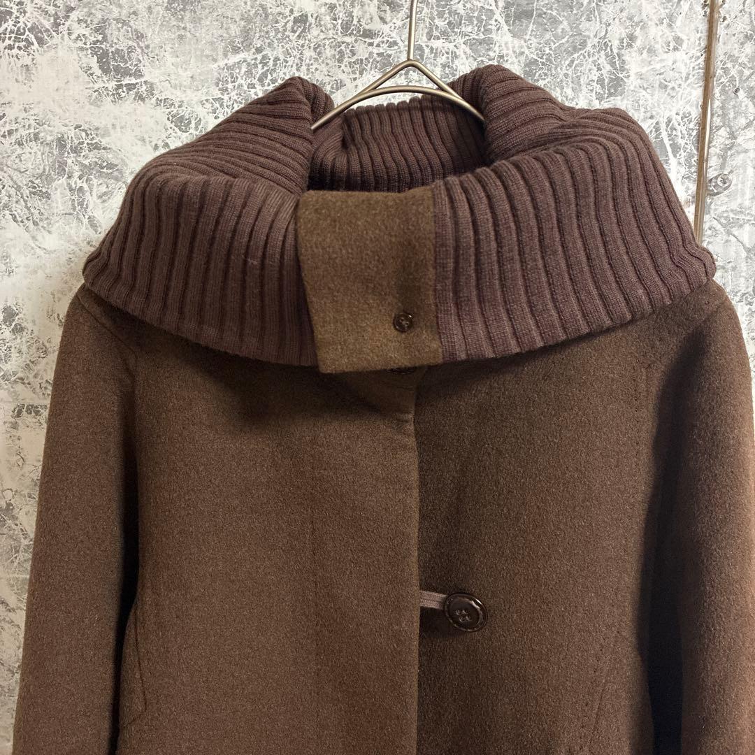 DECOSTER ヤク　ウールコート【9】ダークブラウン　高級　肌触り良い