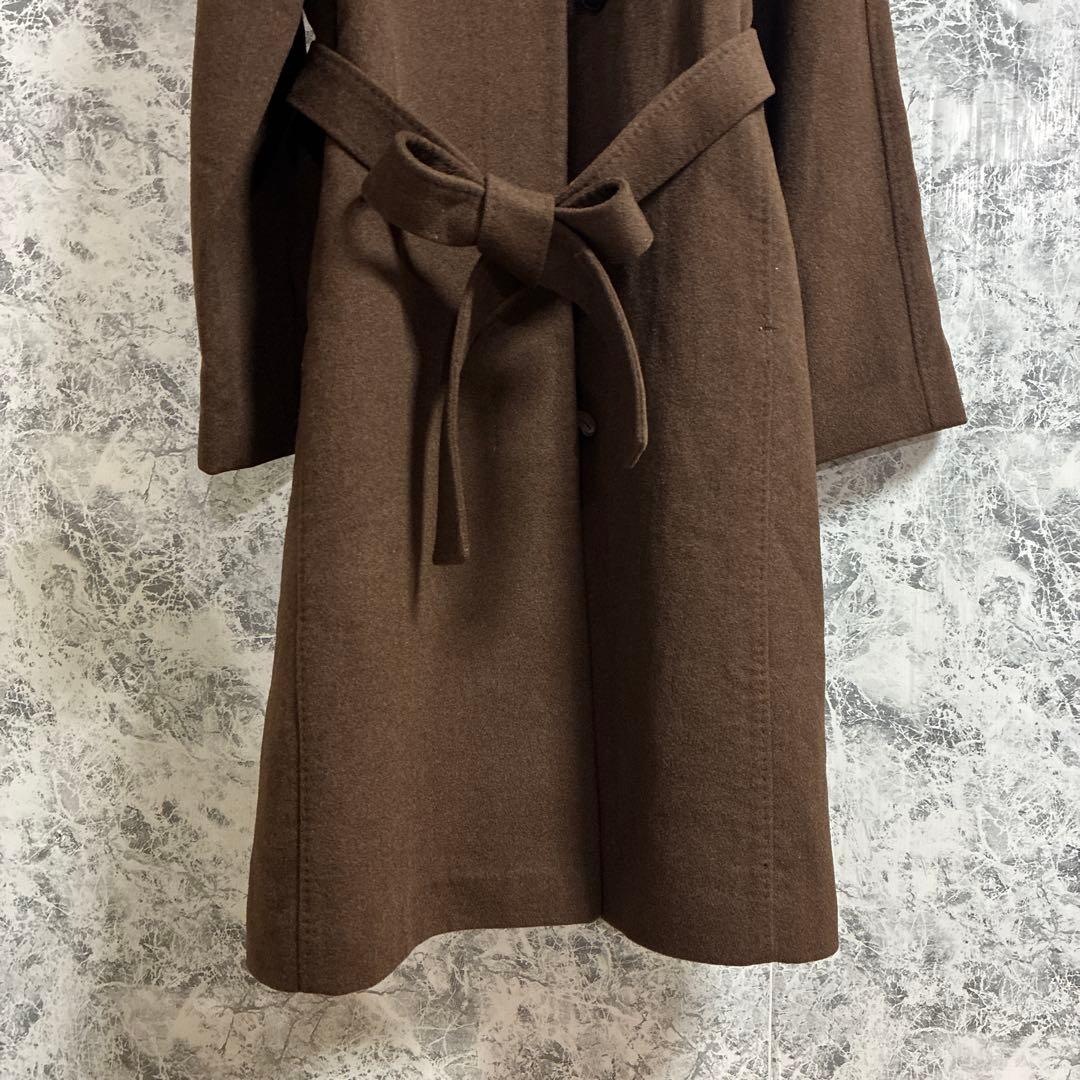 DECOSTER ヤク　ウールコート【9】ダークブラウン　高級　肌触り良い