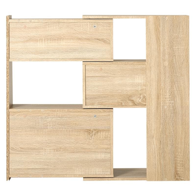 送料無料【新品】伸縮・角度調整可能！変形自在のおしゃれな木目調オープンラック