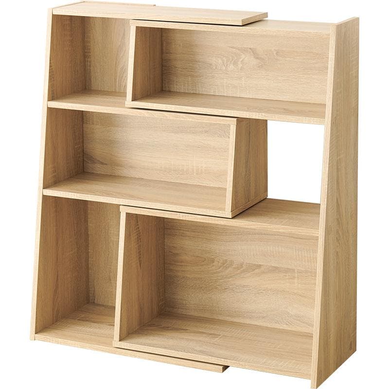 送料無料【新品】伸縮・角度調整可能！変形自在のおしゃれな木目調オープンラック