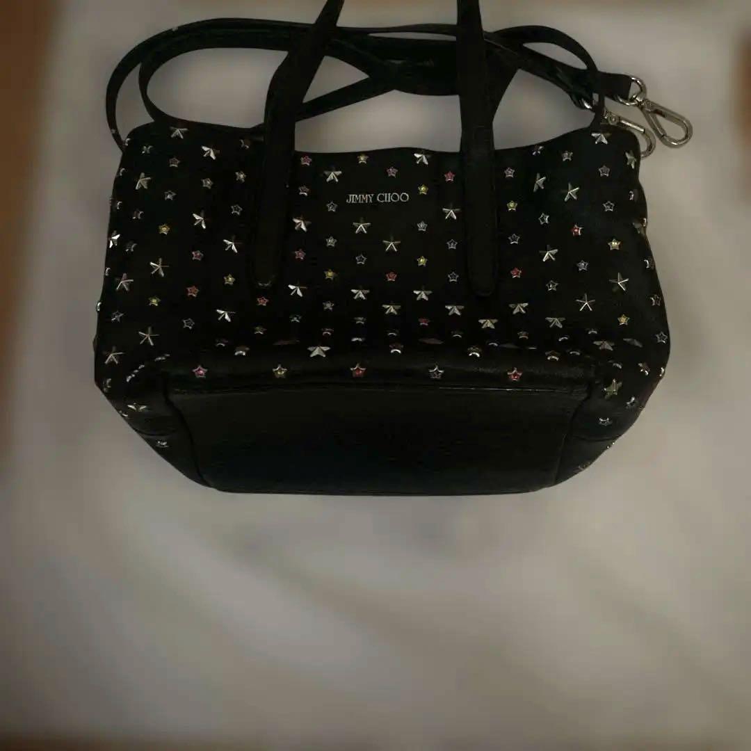 JIMMY CHOO ショルダーバッグ ２way スタッズ ミニサラ レザー