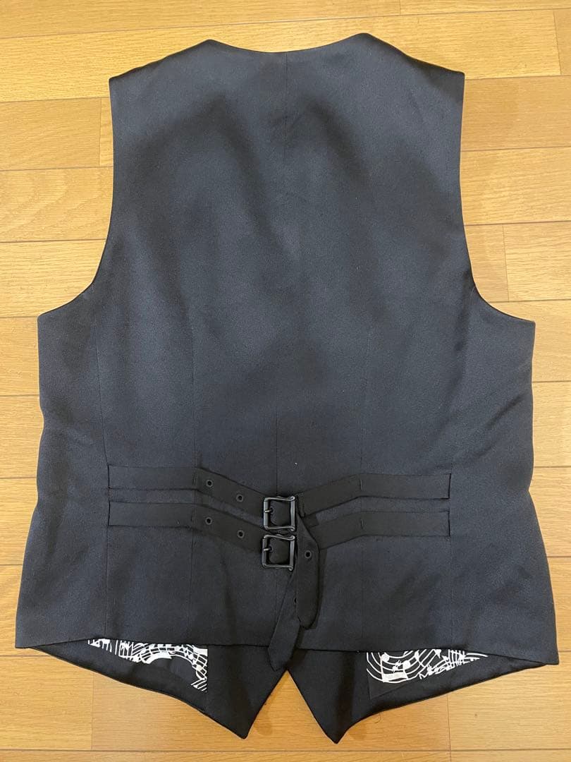 NUMBER (N)INE ナンバーナイン 音符柄 ベスト ジレ 黒　M