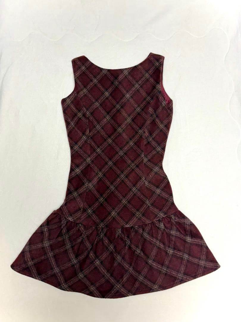 《Darich》ダーリッチ タータンチェックノースリミニワンピース