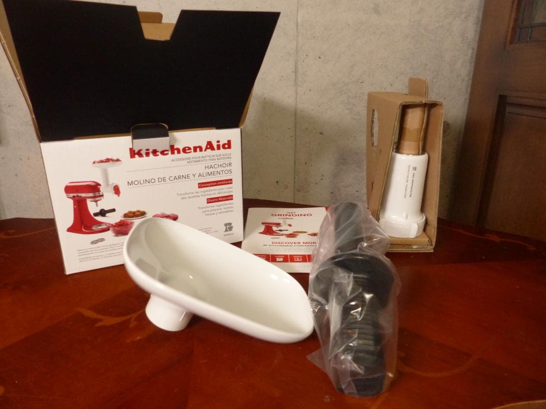 キッチンエイドスタンドミキサー　9KSM160FGWH　フードグラインダーセット