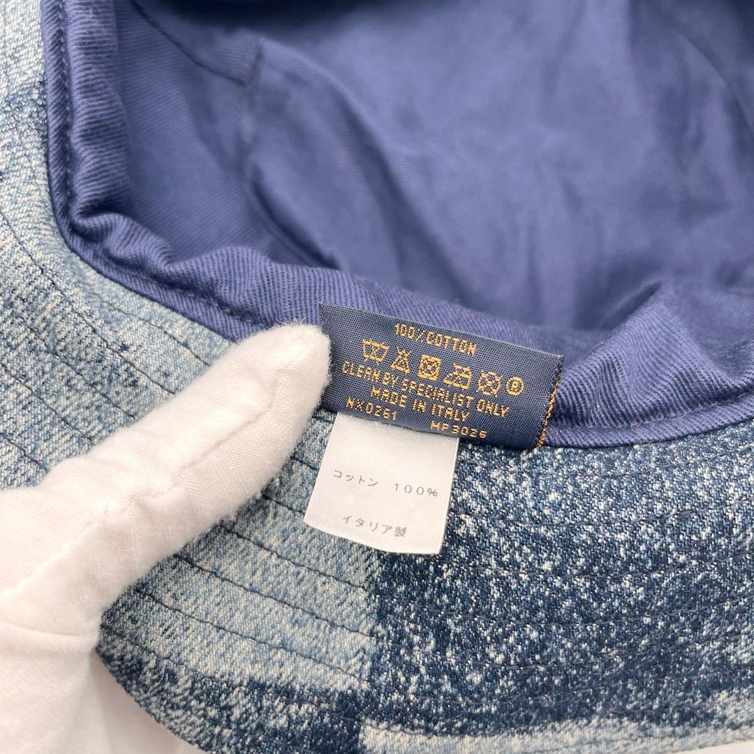 ルイヴィトン　ハット シャポー　スケーター　ダミエ ソルト　ブルー デニム　60