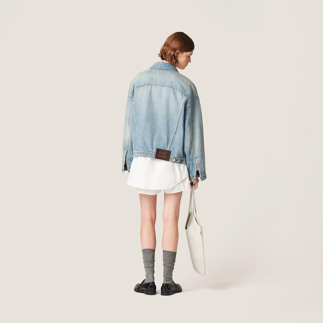 MIUMIU ミュウミュウ ロゴ入り デニムジャケット