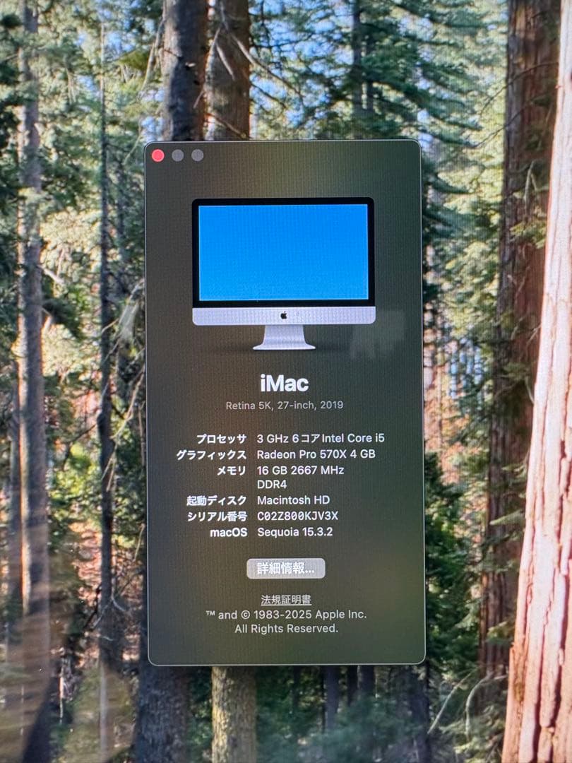 iMac Retina 5K 27インチ 2019