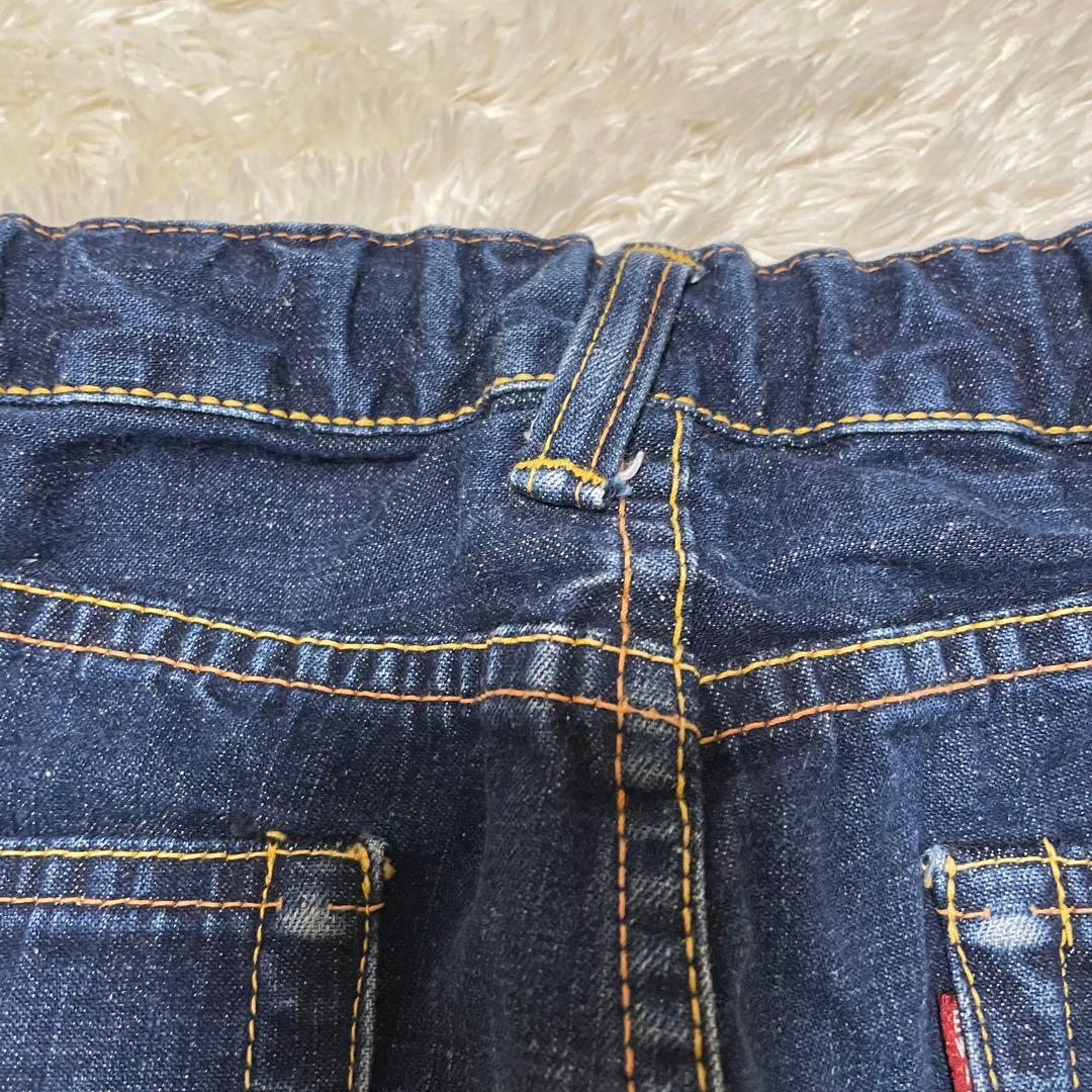 EVISエビス　エヴィス　カモメ　デニム キッズ　イエロー　ブルーデニムパンツ