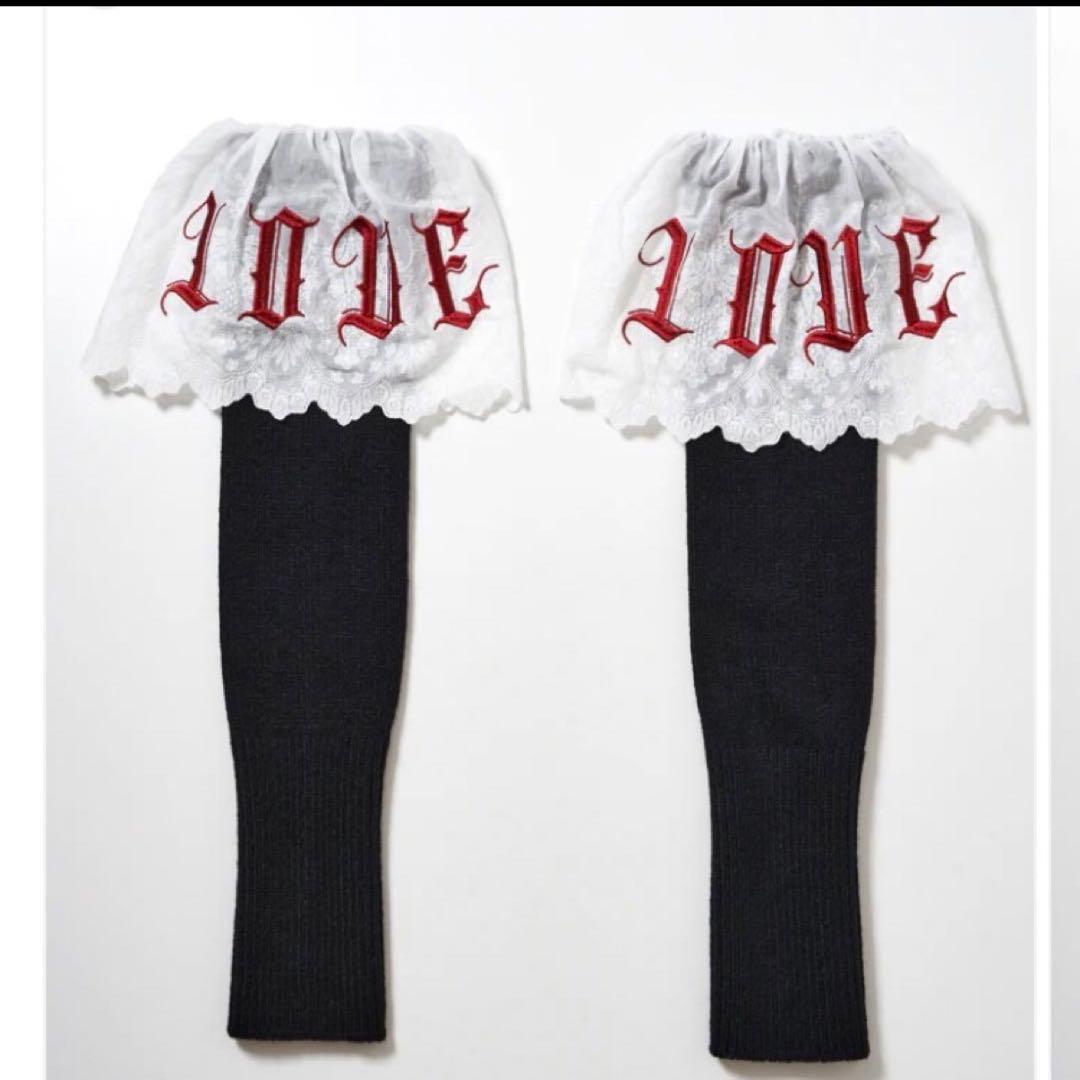 小物 tanakadaisuke red LOVE arm warmer